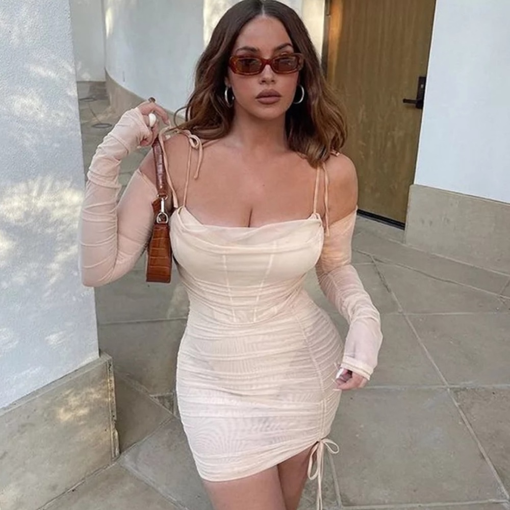 Mesh Bodycon Dress - Picture 10 of 15